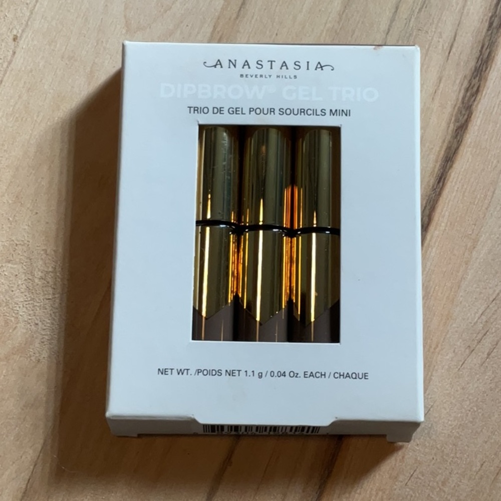Anastasia Beverly Hills Dipbrow Gel Mini Trio - Medium Brown, New